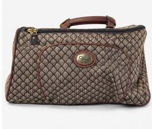 Vintage Diane Von Furstenberg DVF Rosenfeld Mosaic Tapestry Duffle Travel Bag